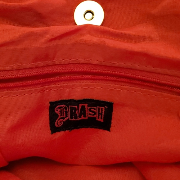 BRASH Purse Animal Print Contrasting Red 11"x14" - Picture 5 of 5